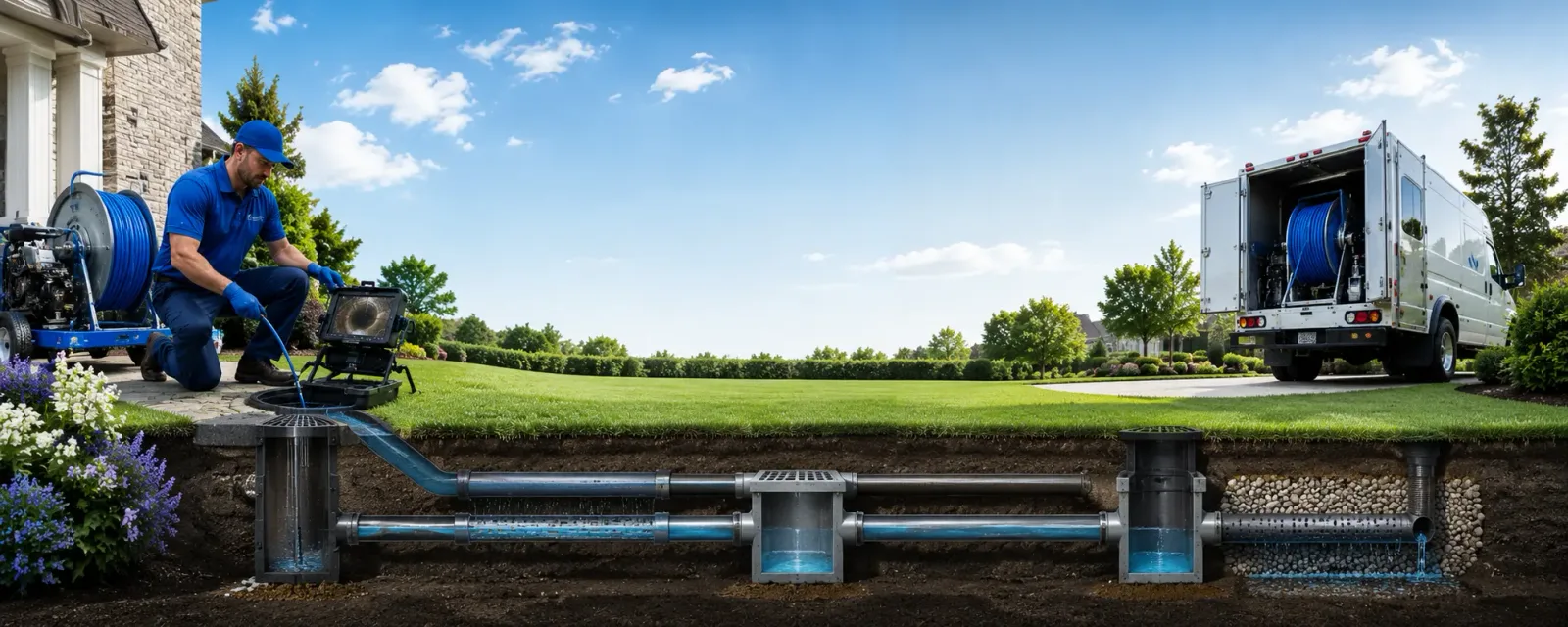 Outdoor drain cleaning information for Brusly, LA